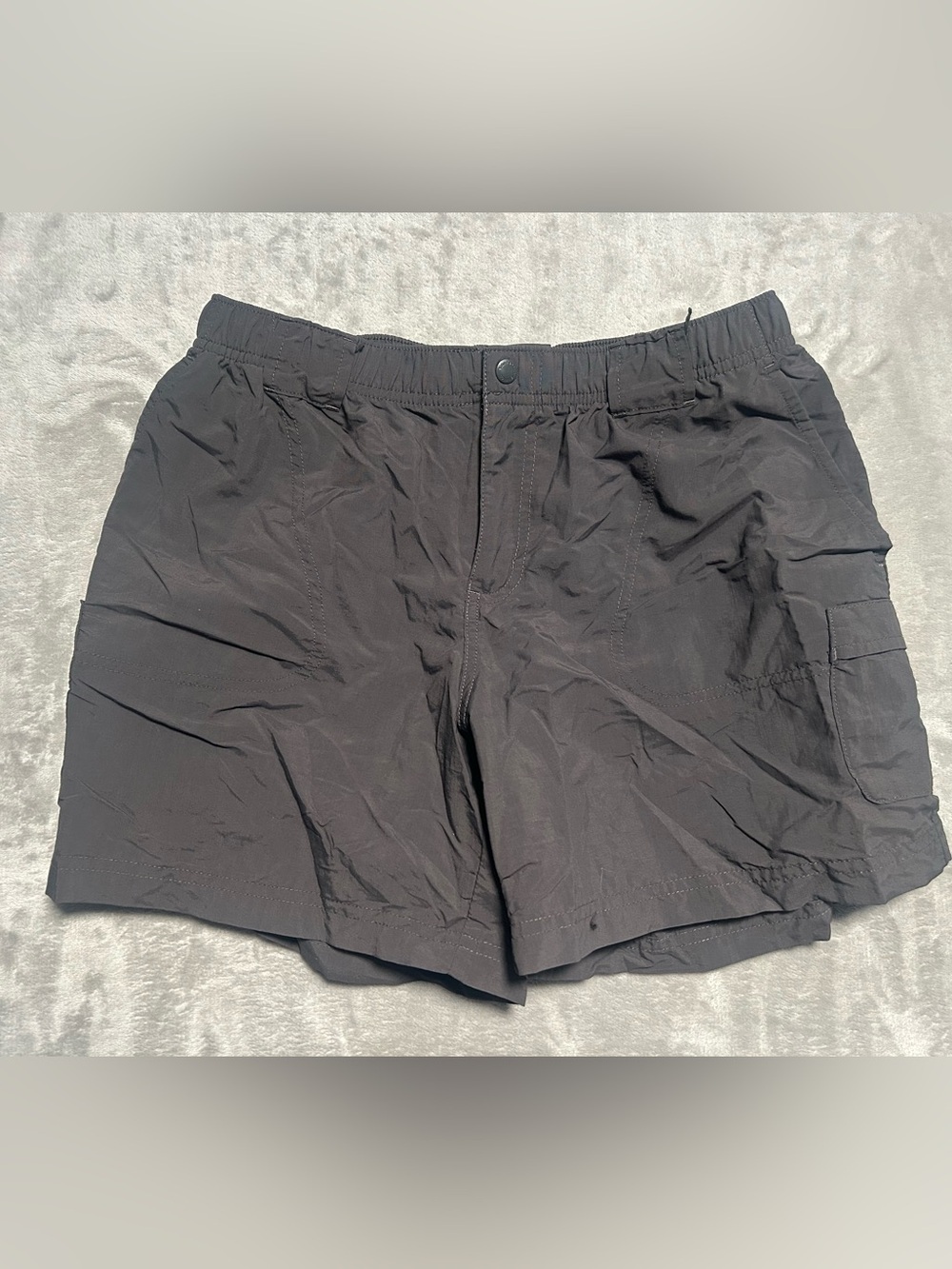 Columbia Nylon Hiking Shorts Women’s 6L Medium Gray Cargo Belt Loops